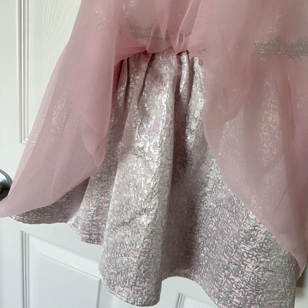 Youngland Pink A-Line Sundress with Silver Details